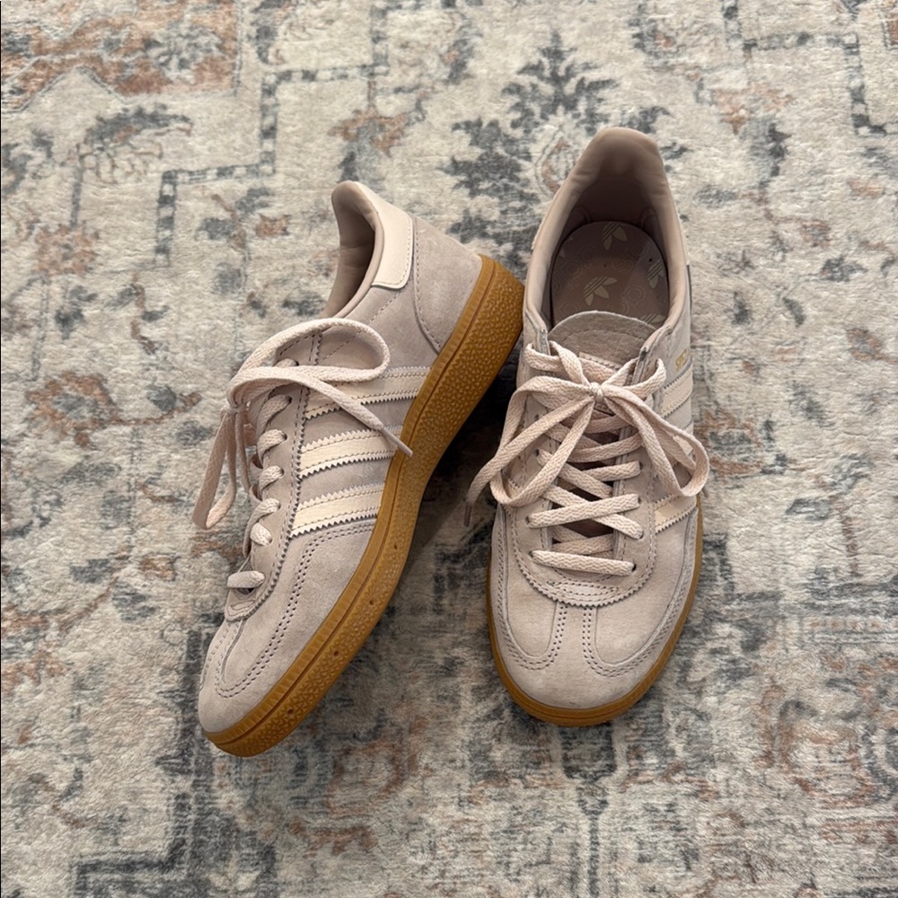Adidas Light Beige Sneakers with Brown Sole